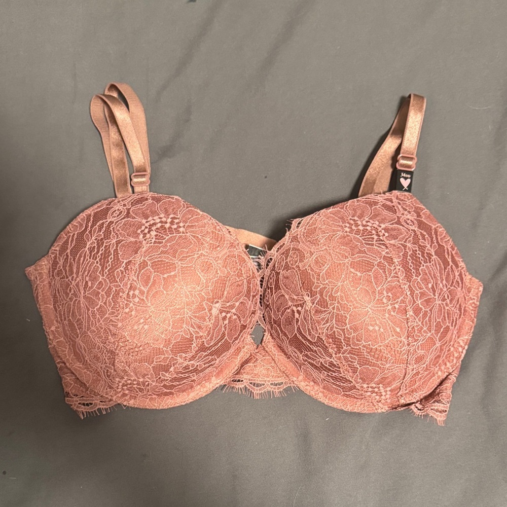 Victoria's Secret Lace Push-up Bra in Dusty Pink